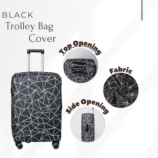 Luggage Cover Protector, Spandex Suitcase Cover (Black & White)