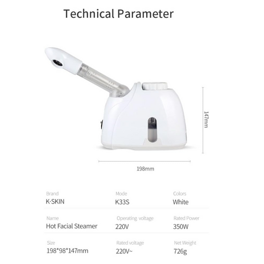 Facial Steamer & Inhaler with Extendable Arm