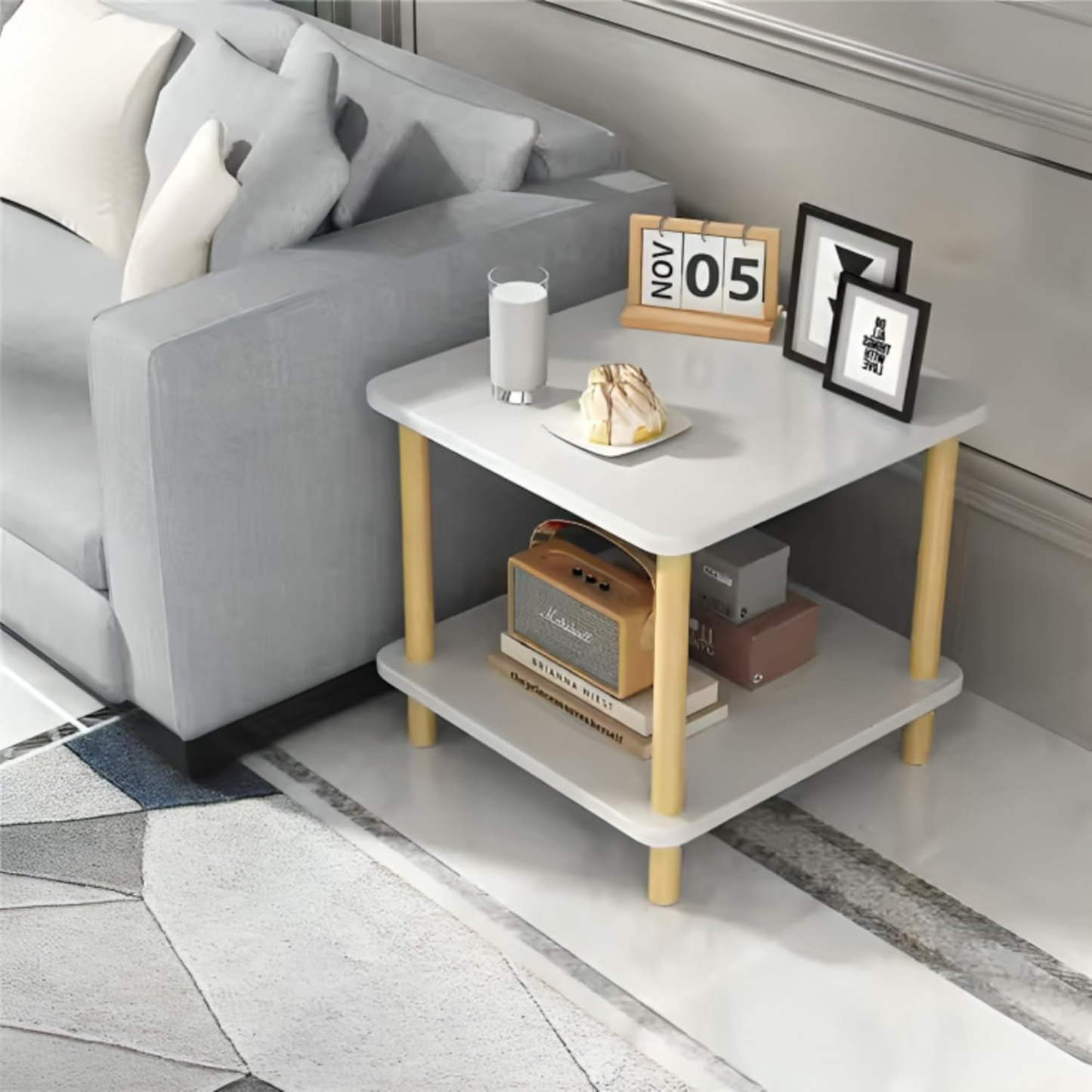 Bedside Coffee Table 2-Tier 40*40CM