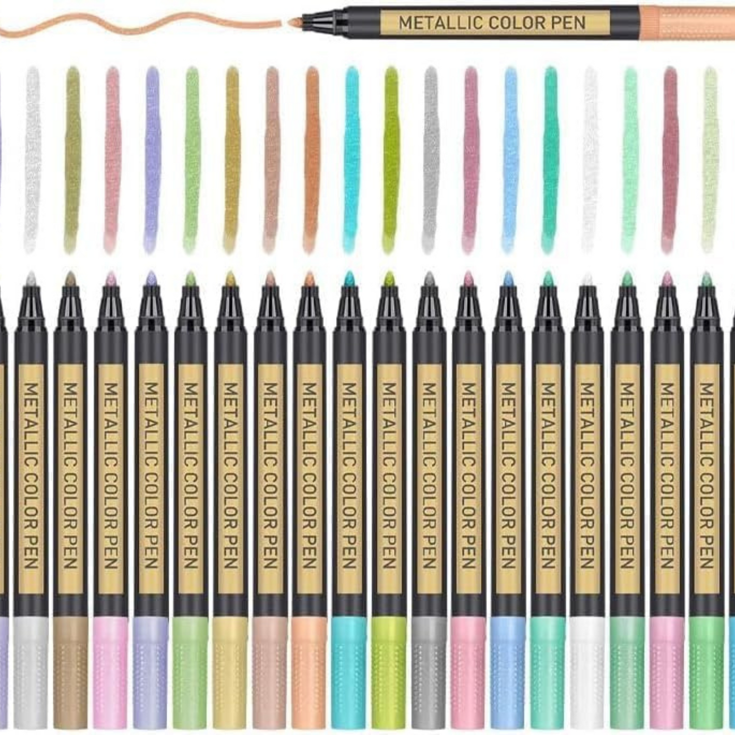 20 Metallic Color Marker, Calligraphy Paint Pens for Art & Craft Supplies(X-Large)