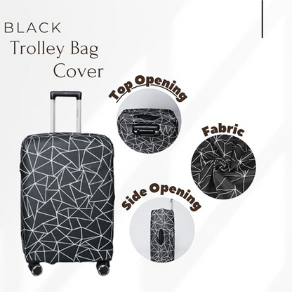 Luggage Cover Protector, Spandex Suitcase Cover (Black & White)