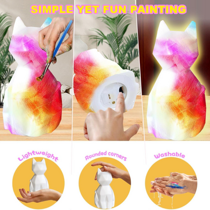 Painting Kit for kids,Cat Lamp DIY Arts & Crafts for Kids