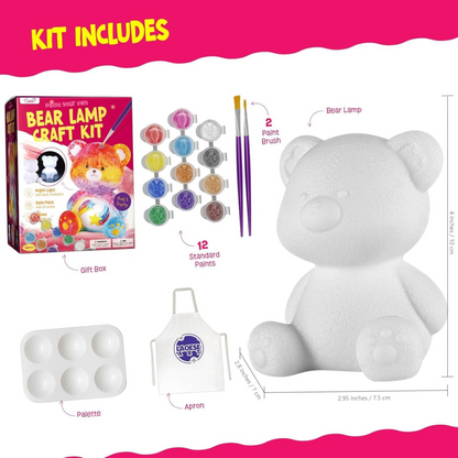 Painting Kit for kids,Bear Lamp DIY Arts & Crafts for Kids