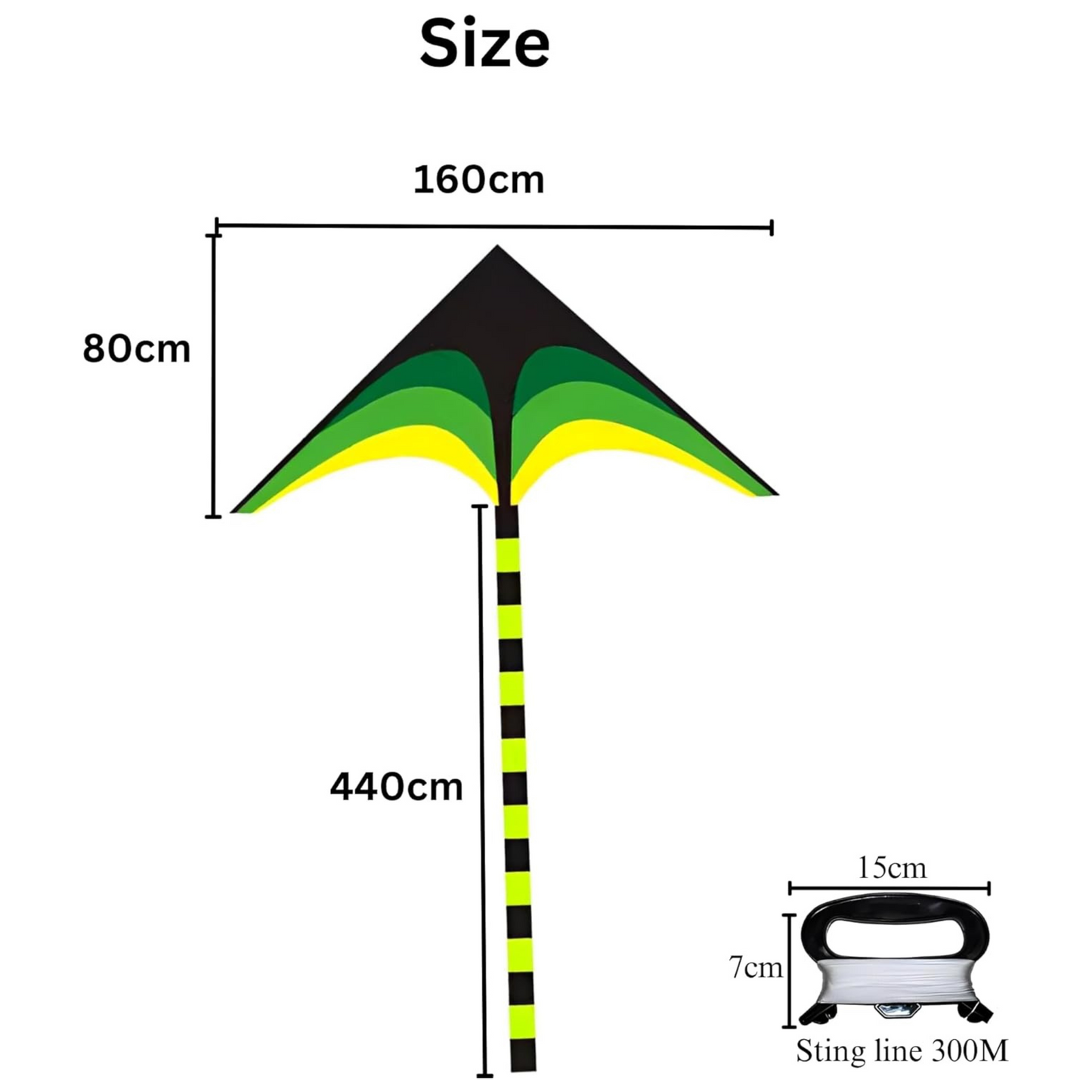 Kite for Kids, 160x80cm Large Flying Toy, Beach Toys for Boys & Girls