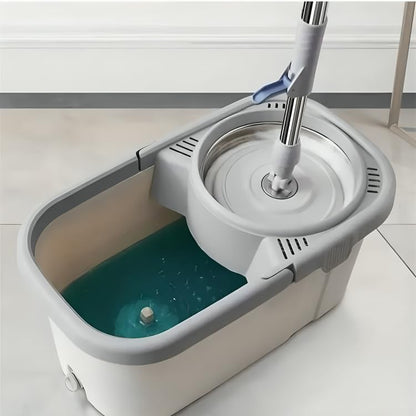(Off White) Spin Mop and Bucket