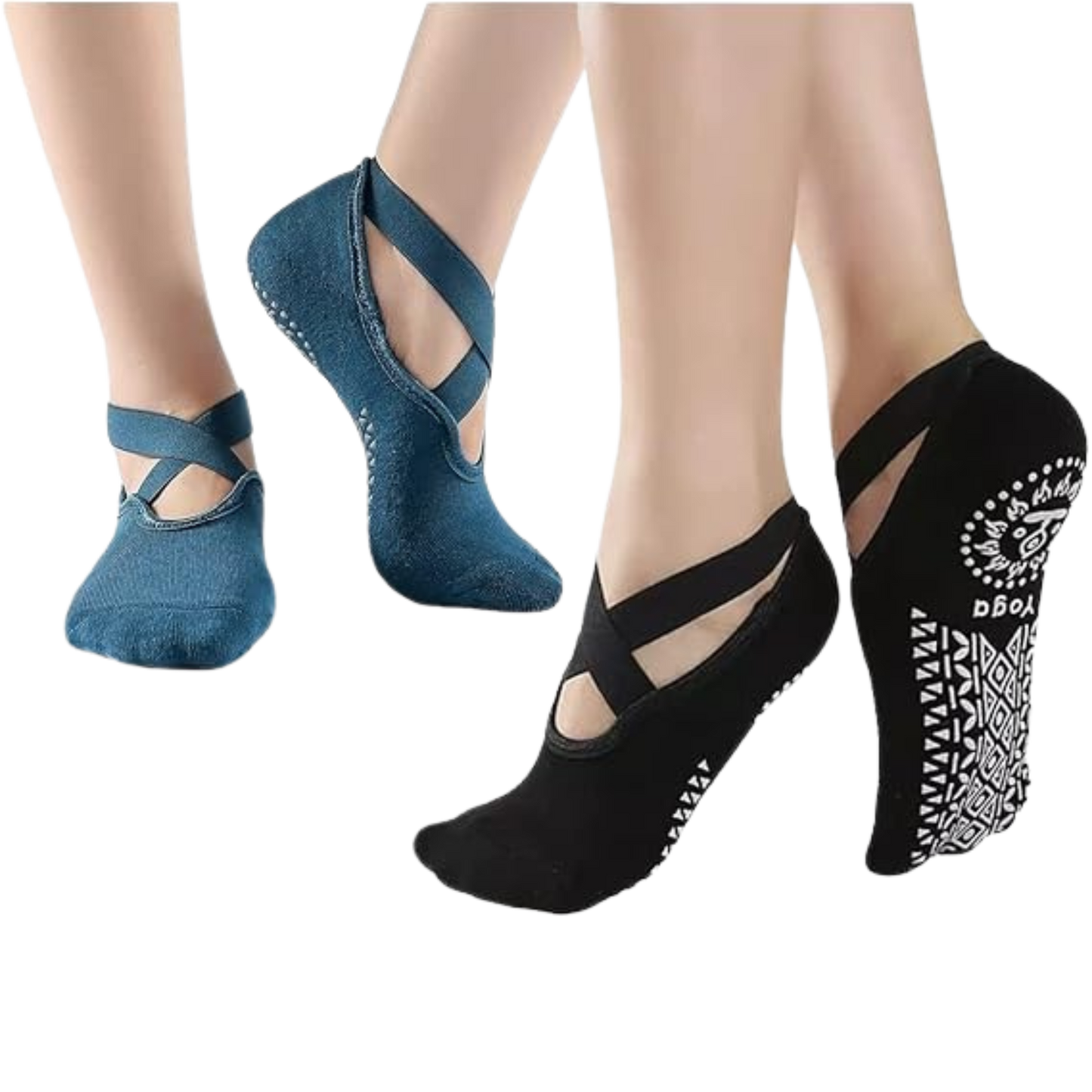 Yoga Socks for Women 3 Pairs of Non-Slip Pilates Sock Grippers