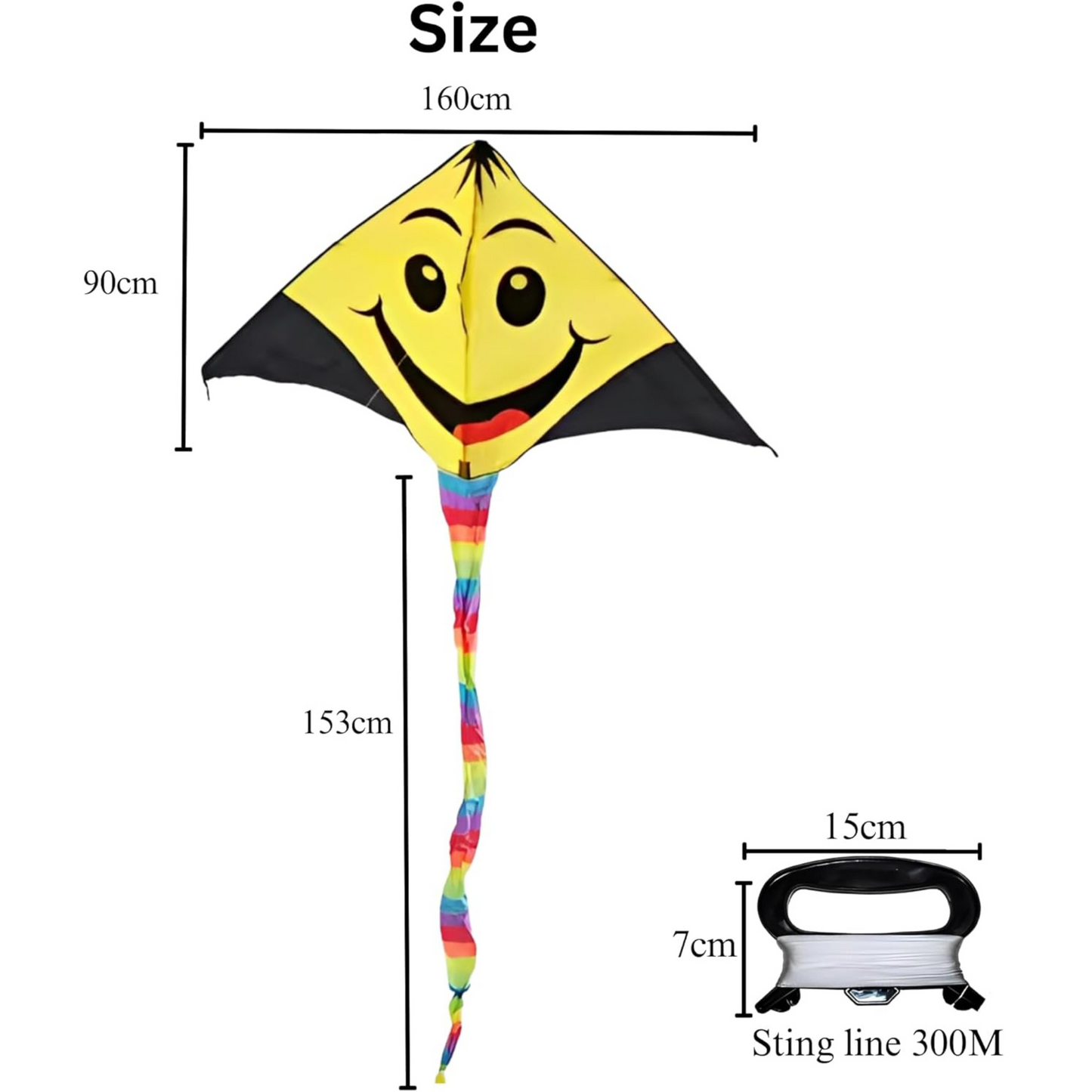 Beach Kite for Kids, 160x85cm Large Flying Toy