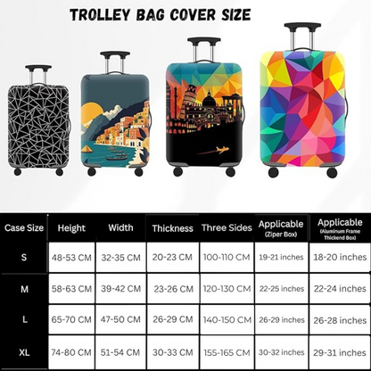 Luggage Cover Protector, Spandex Suitcase Cover (Rainbow)