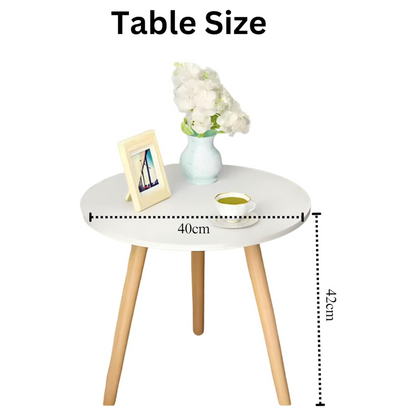 Round Coffee Table, 40*40 CM Small Sofa Side Table