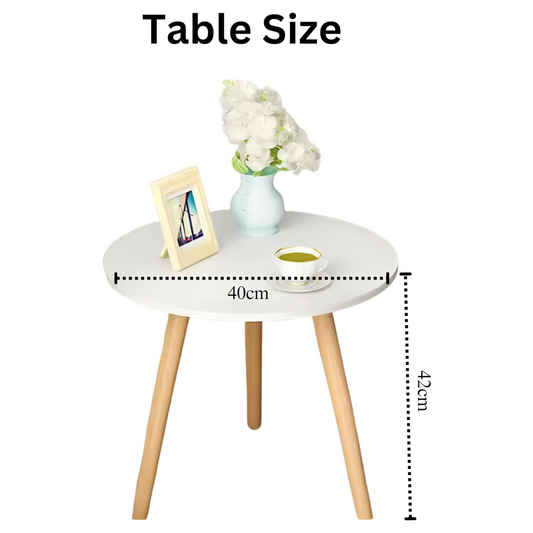 Round Coffee Table, 40*40 CM Small Sofa Side Table