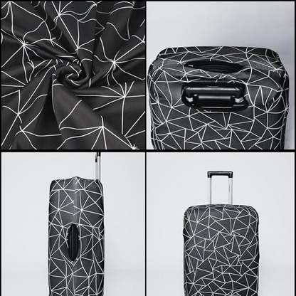 Luggage Cover Protector, Spandex Suitcase Cover (Black & White)