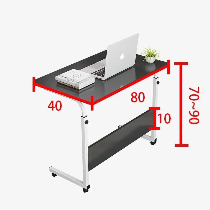 Baytbox Laptop Table 80x40 CM, Height Adjustable (Black)