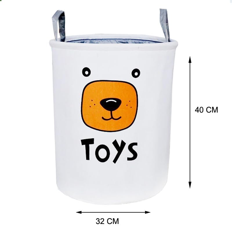 Laundry Basket, Toys Storage Organizer 32 * 40CM Foldable Fabric Household Storage Bin