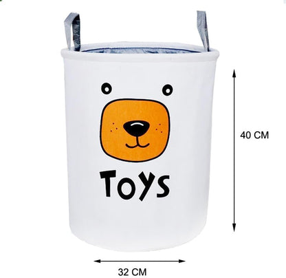 Laundry Basket, Toys Storage Organizer 32 * 40CM Foldable Fabric Household Storage Bin