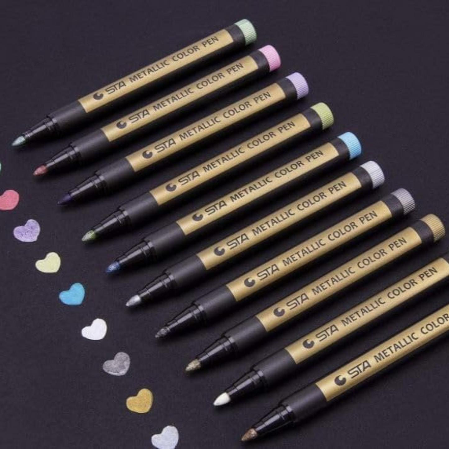 20 Metallic Color Marker, Calligraphy Paint Pens for Art & Craft Supplies(X-Large)