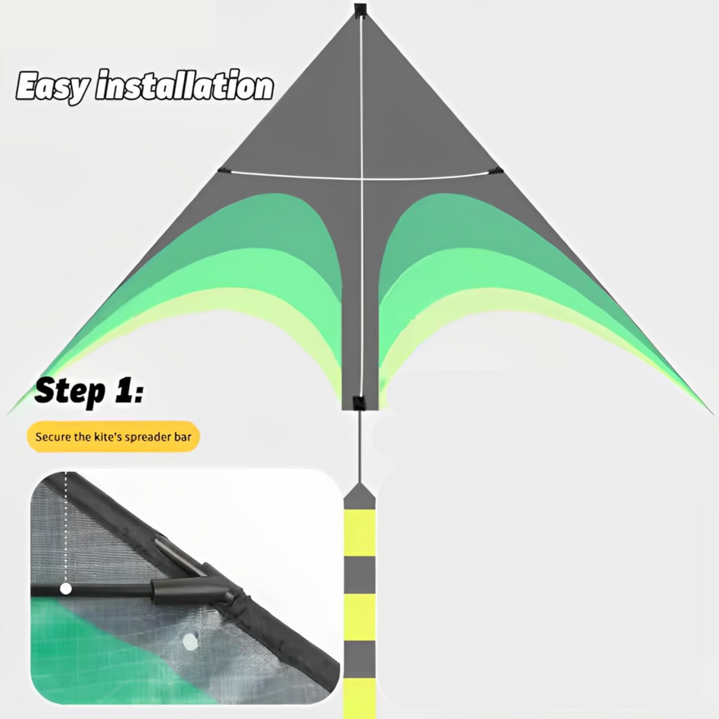 Kite for Kids, 160x80cm Large Flying Toy, Beach Toys for Boys & Girls