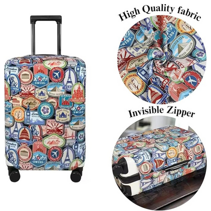 Luggage Cover Protector, Spandex Suitcase Cover (World Tour)