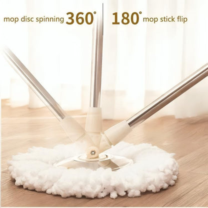 (Off White) Spin Mop and Bucket