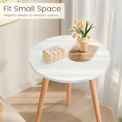 Round Coffee Table, 40*40 CM Small Sofa Side Table