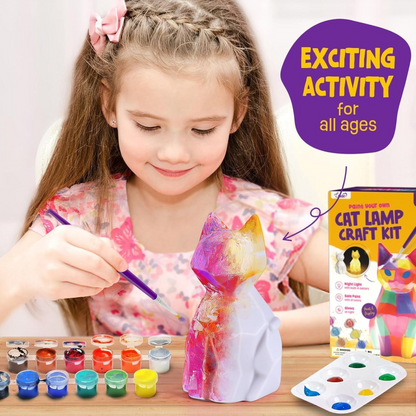 Painting Kit for kids,Cat Lamp DIY Arts & Crafts for Kids