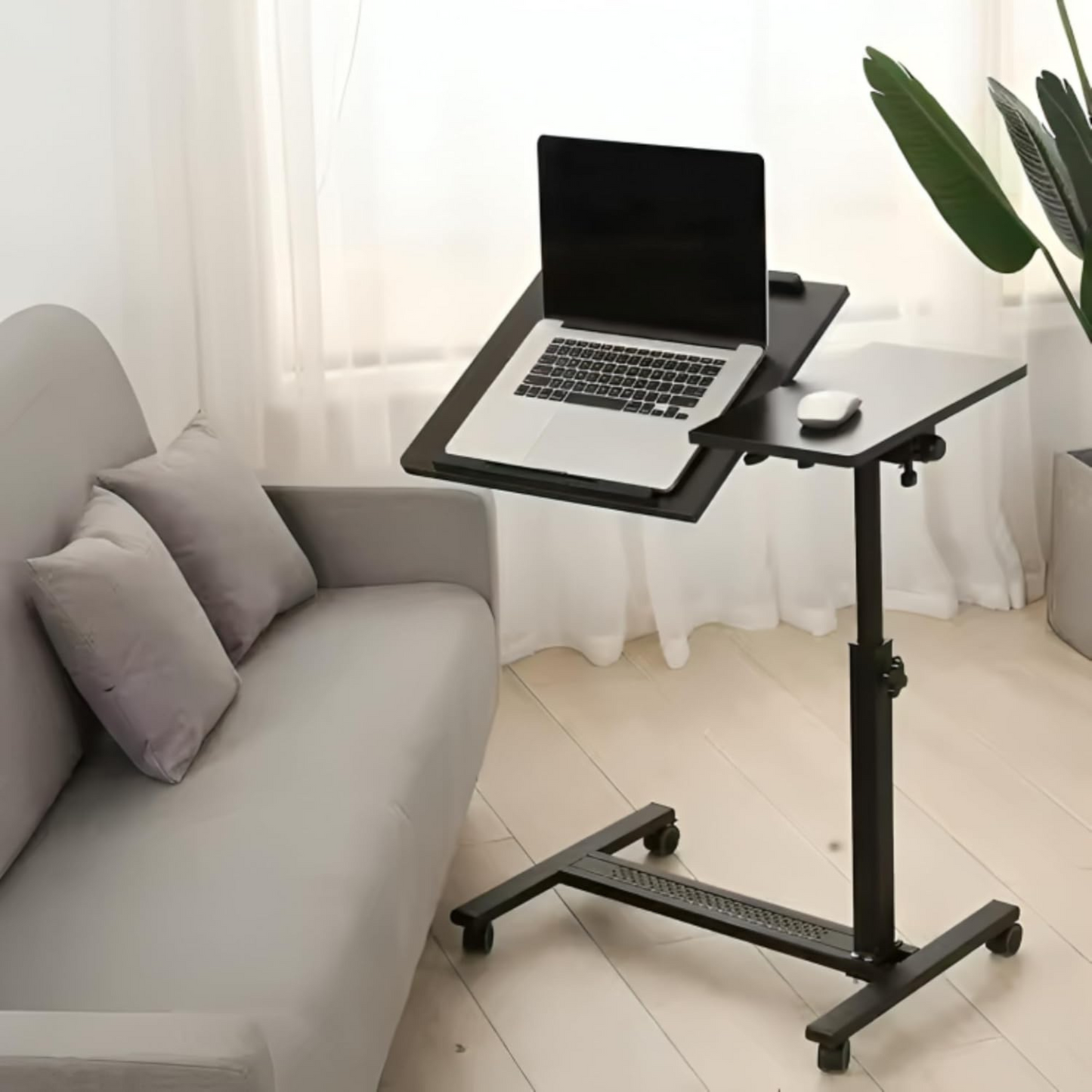 Height Adjustable Tilt Laptop Table  60 * 40 (Black)