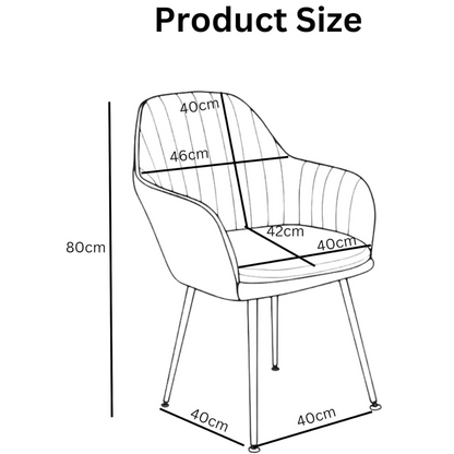 Modern Velvet Dining Chairs (Set of 2) Grey