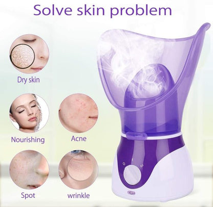 Facial Steamer,Home Facial Suana for Deep Cleaning Skin Moisturizing Sauna Spa Steamer, 50ml Water Tank, Facial Mask, Nasal Mask, ideal for Skin care(Purple)