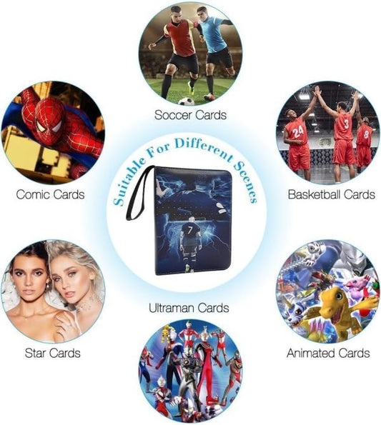 Football Card Holder Premium PU Leather Binder