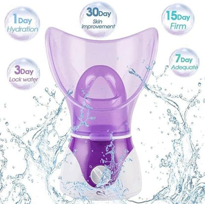 Facial Steamer,Home Facial Suana for Deep Cleaning Skin Moisturizing Sauna Spa Steamer, 50ml Water Tank, Facial Mask, Nasal Mask, ideal for Skin care(Purple)