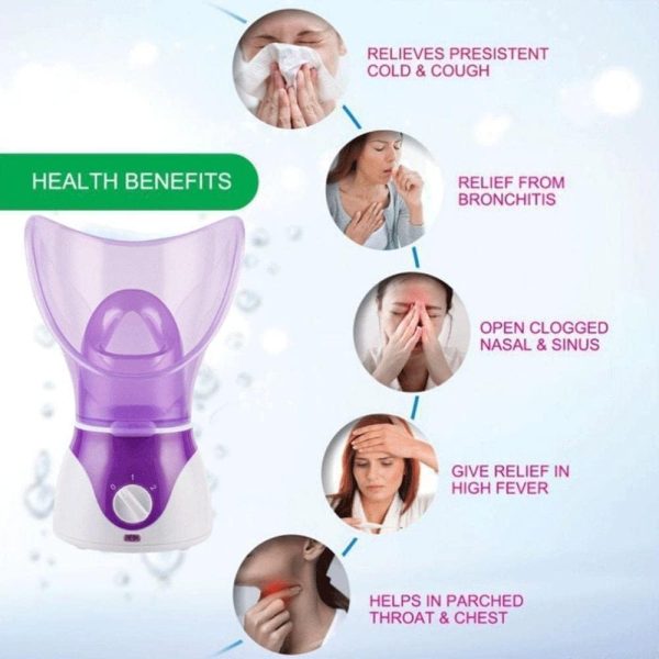 Facial Steamer,Home Facial Suana for Deep Cleaning Skin Moisturizing Sauna Spa Steamer, 50ml Water Tank, Facial Mask, Nasal Mask, ideal for Skin care(Purple)