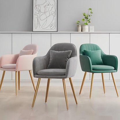 Modern Velvet Dining Chairs (Set of 2) Grey