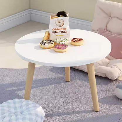 Coffee Table, 100x50cm Oval Wooden Tea Table with Storage Shelf (30 * 30 * 30CM)