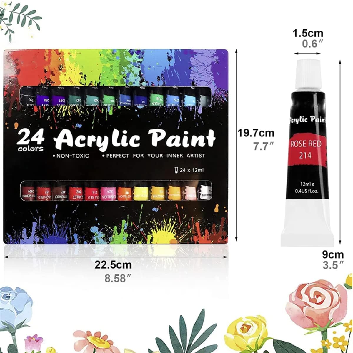 Maanys Acrylic Paint set 24 Pcs