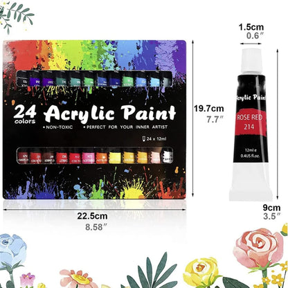 Maanys Acrylic Paint set 24 Pcs