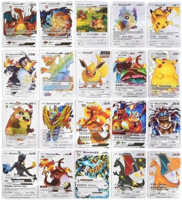 55 PCS Silver Foil Cards Deck Box, TCG Assorted Card box