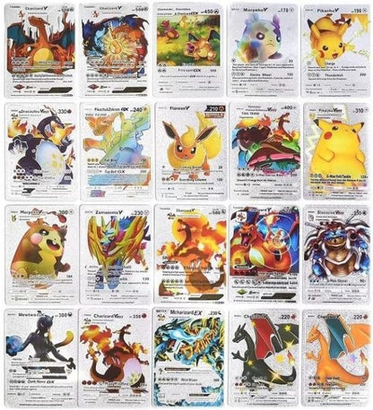 55 PCS Silver Foil Cards Deck Box, TCG Assorted Card box