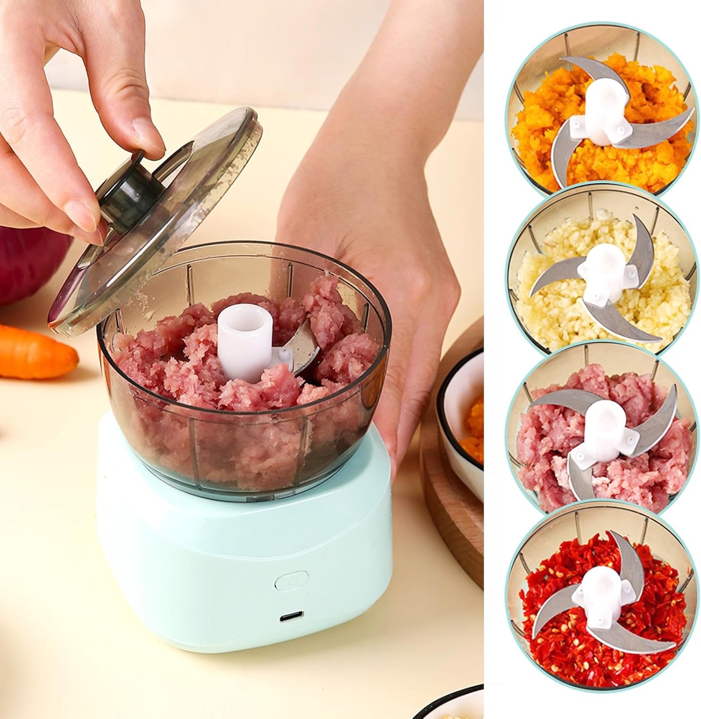 Chopper Ideal for Vegetables, Fruits, Onions, Meat, 350 ml