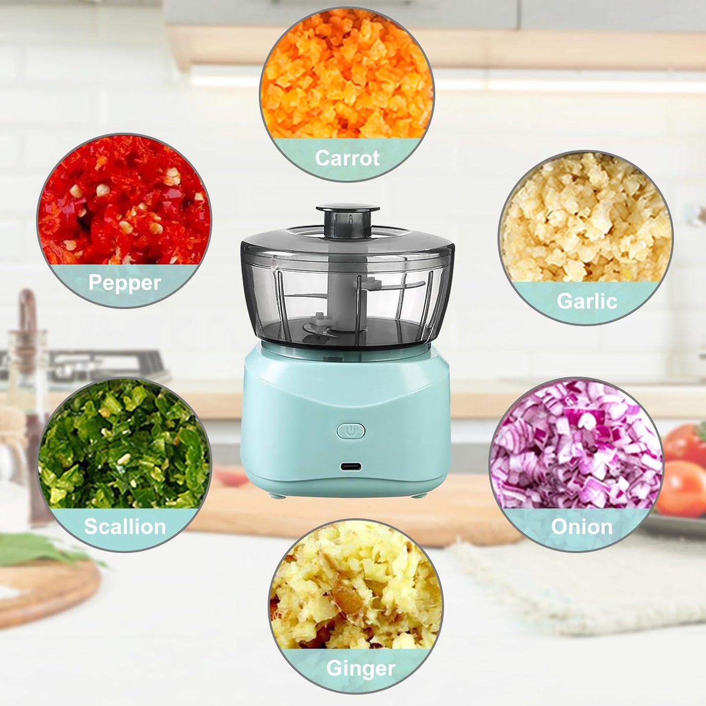 Chopper Ideal for Vegetables, Fruits, Onions, Meat, 350 ml