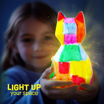 Painting Kit for kids,Cat Lamp DIY Arts & Crafts for Kids