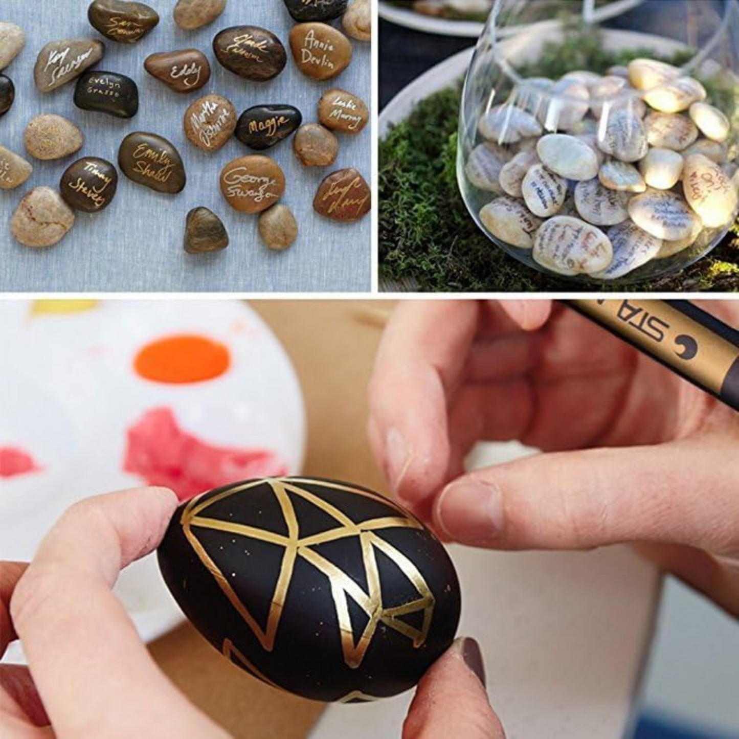 10 Metallic Color Marker, Calligraphy Paint Pens for Art & Craft Supplies(Large)