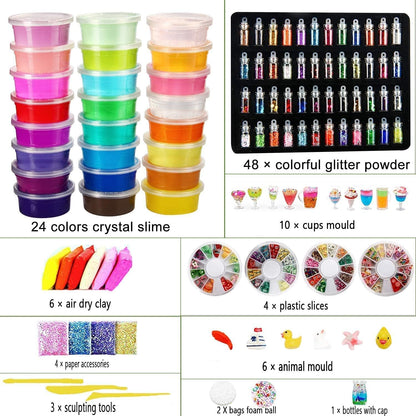 108 Pcs Crystal Slime Kit Box