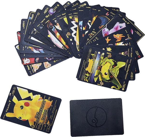55 PCS Black Foil Cards Deck Box, TCG Assorted Card box