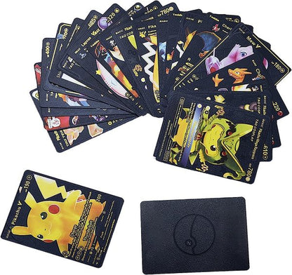 55 PCS Black Foil Cards Deck Box, TCG Assorted Card box