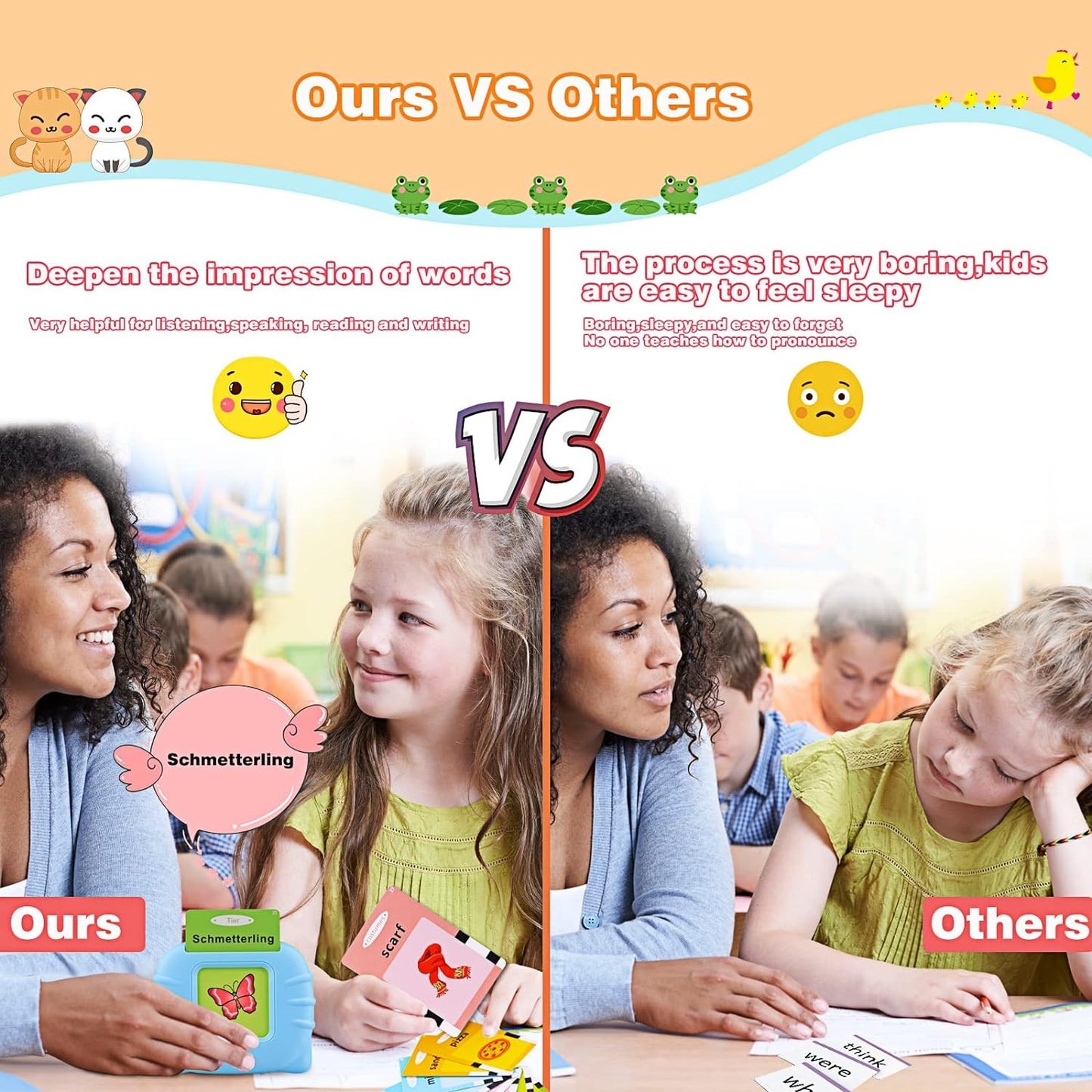 Talking Flash Cards Learning Toys for Toddlers 1-6 Year Old