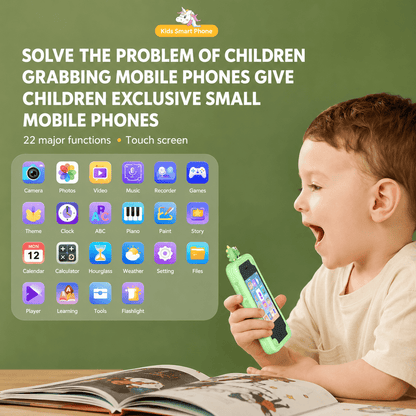 Maanys Kids Smart Phone Toy – Dual Camera & Learning Games for Ages 3–7 - Mannys