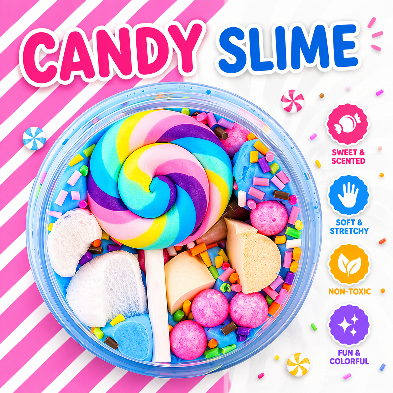 108 PCS Slime Kit for Kids – DIY Slime Set with Glitters, Colorful Slime & Tools - Mannys