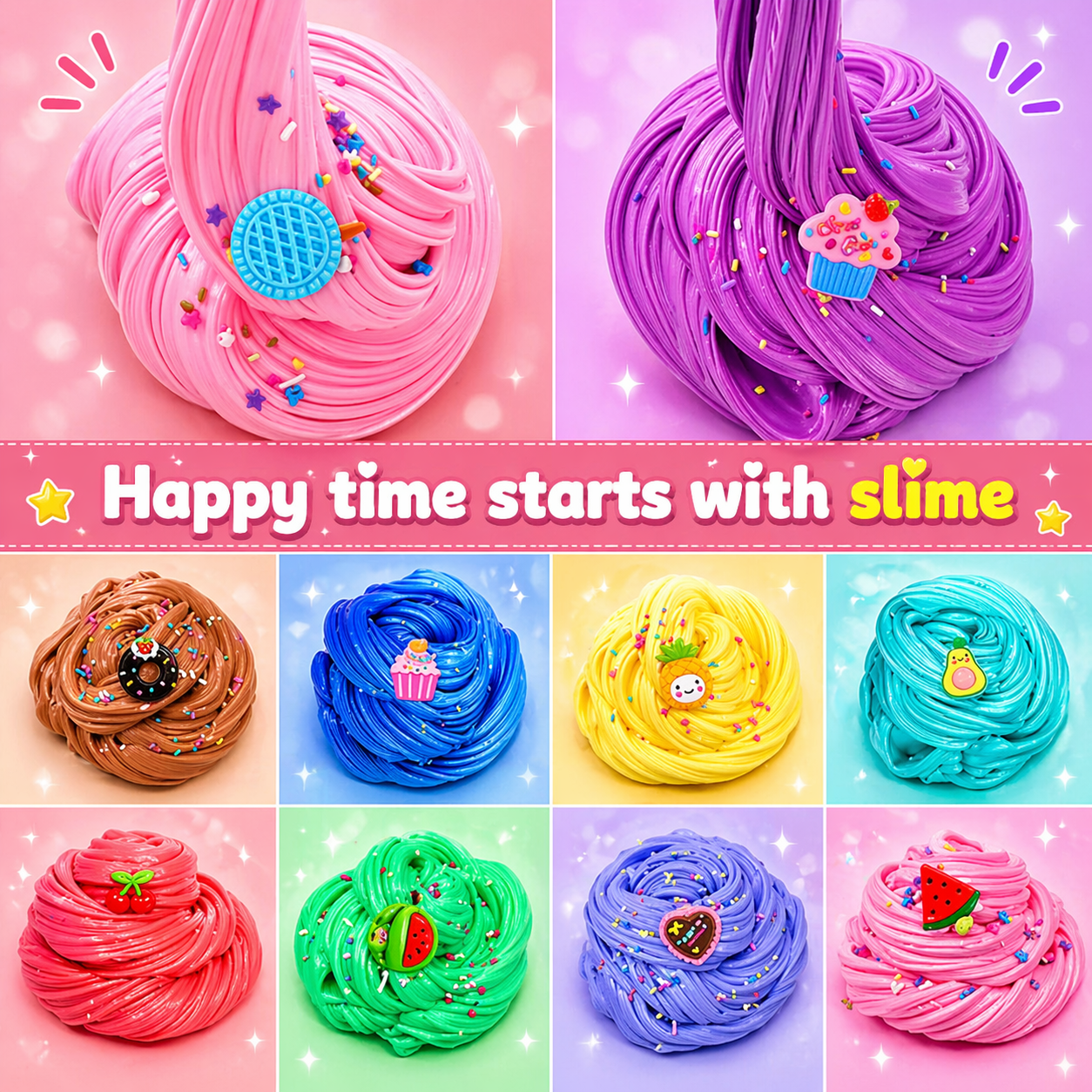 108 PCS Slime Kit for Kids – DIY Slime Set with Glitters, Colorful Slime & Tools - Mannys