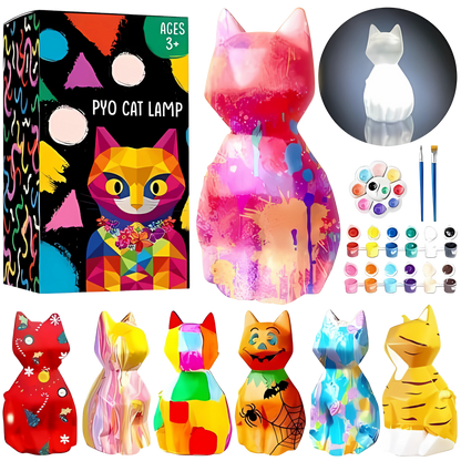 Painting Kit for kids,Cat Lamp DIY Arts & Crafts for Kids