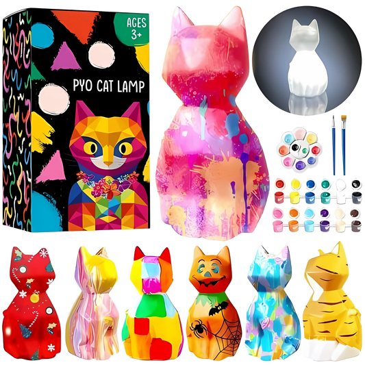 Painting Kit for kids,Cat Lamp DIY Arts & Crafts for Kids