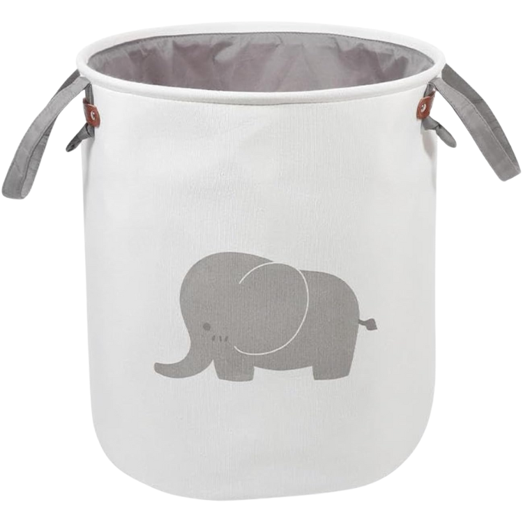 Laundry Basket, Toys Storage Organizer 38 * 36CM Foldable Fabric Household Storage Bin (Elephant)
